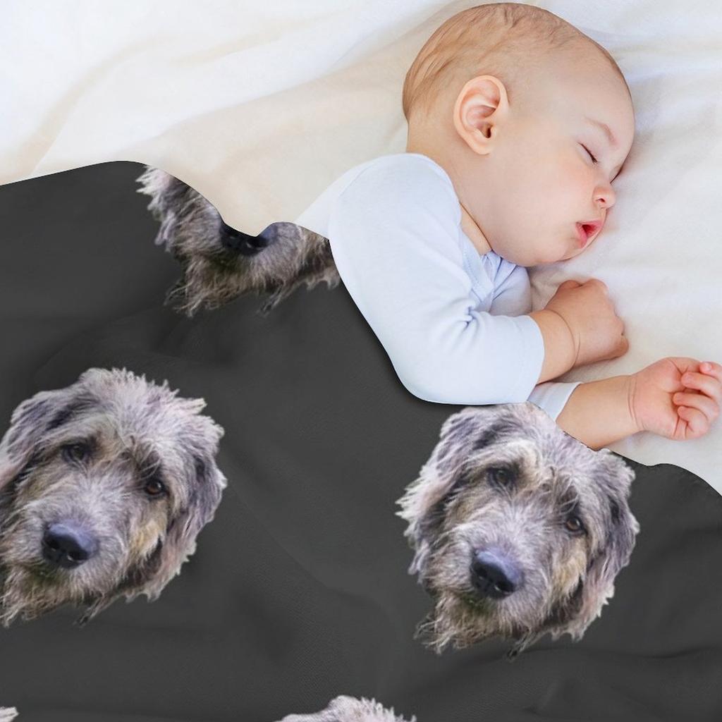 Irish Wolfhound Dog Art Throw Blanket Multi Use Warm Blanket for Living Room Bedroom