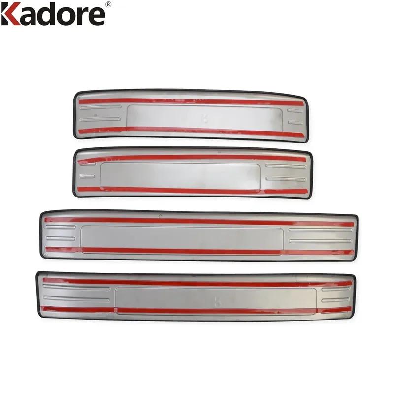 For Toyota Highlander XU70 Kluger Hybrid -2024 Steel Car Door Sill Scuff Plate Cover Trim Welcome Pedal Guard Accessories