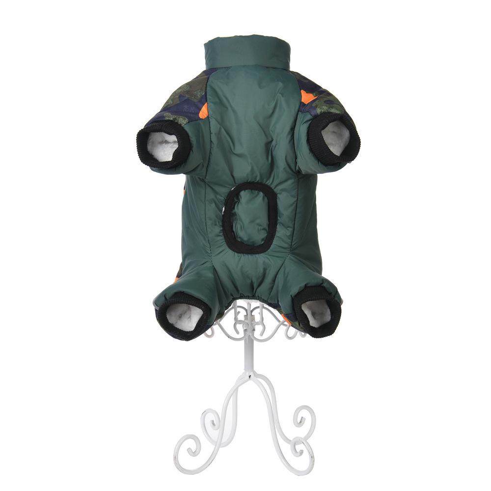 Camouflage Fleece-Lined Dog Coat: Warm, Thickened, Four-Legged Design for Autumn & Winter