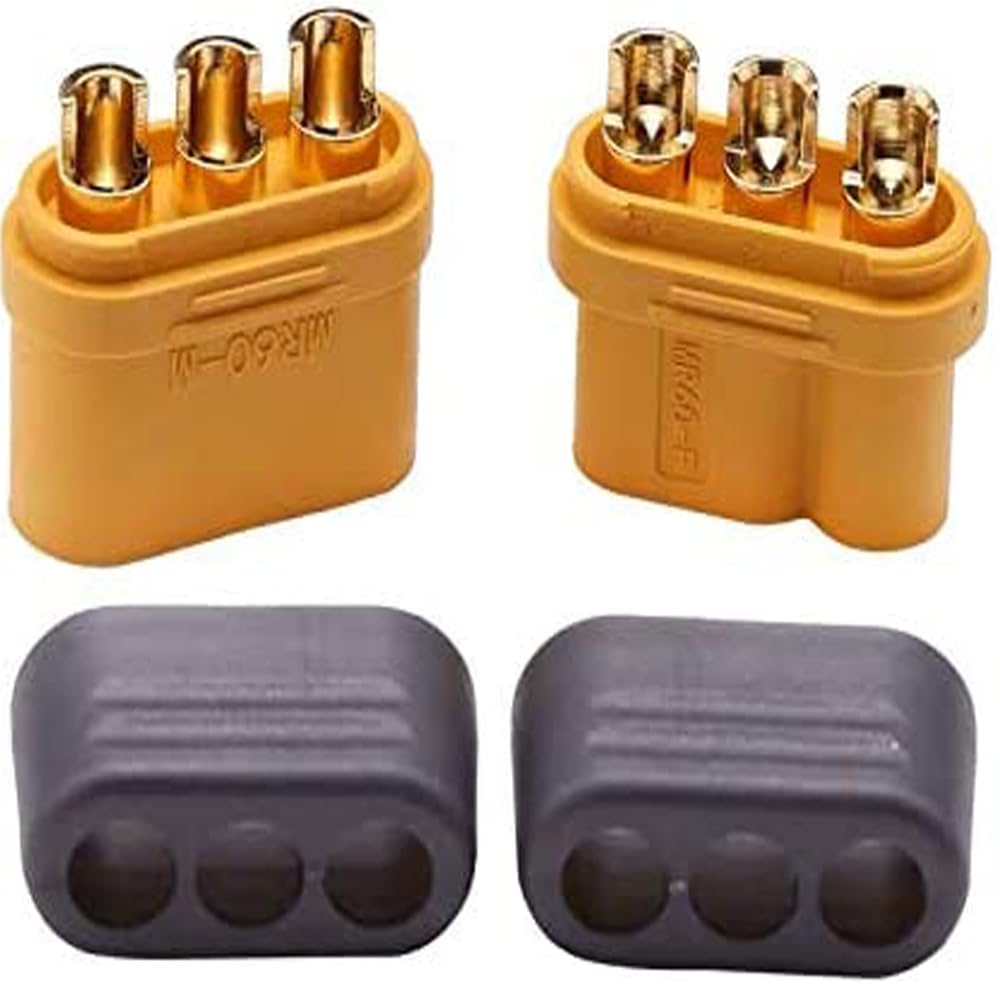Yiqigou 5 Pairs Wireless Amass MR60 Male To Female Plug Connector Adapter with Sheath for Lipo