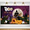 Happy Halloween - Ghost Pumpkin Banner - 5.9 X 3.6 Feet of Polyester Fiber decorationXY