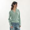 Wednesday Delight Wd_Light V-Neck Knit Top_2Color