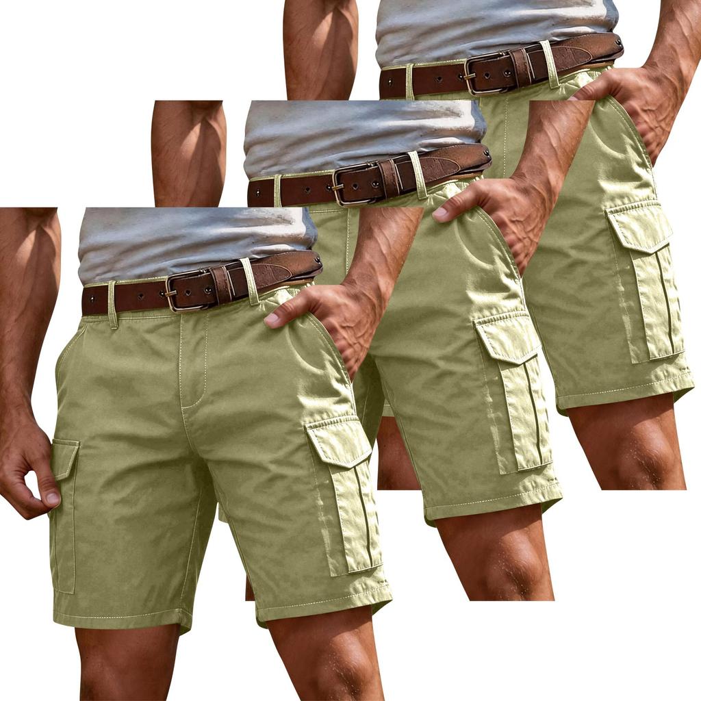 Men's Cargo Shorts Loose Fit Knee Length with Multiple Pockets for Summer Sports & Outdoor Activities