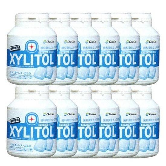 Dental exclusive product Xylitol Gum Bottle Type 90 pieces 12 bottles Clear Mint 100