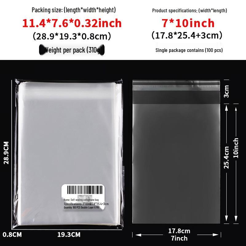 Clear Self-Adhesive OPP Bag for Candy, Snack, or Bread Packaging