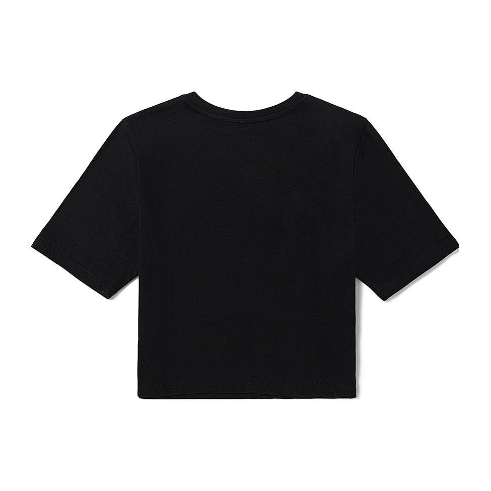 Vans Letter Print Crew Neck Pullover Short Sleeve T-Shirt Women Tops Black VN0003PPBLK