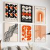 Bauhaus Geometrische Linien Regenbogen Wandkunst Poster Leinwand Nordisch Abstrakt Leinwanddrucke für Moderne Hotelbar Wohnzimmer Dekor