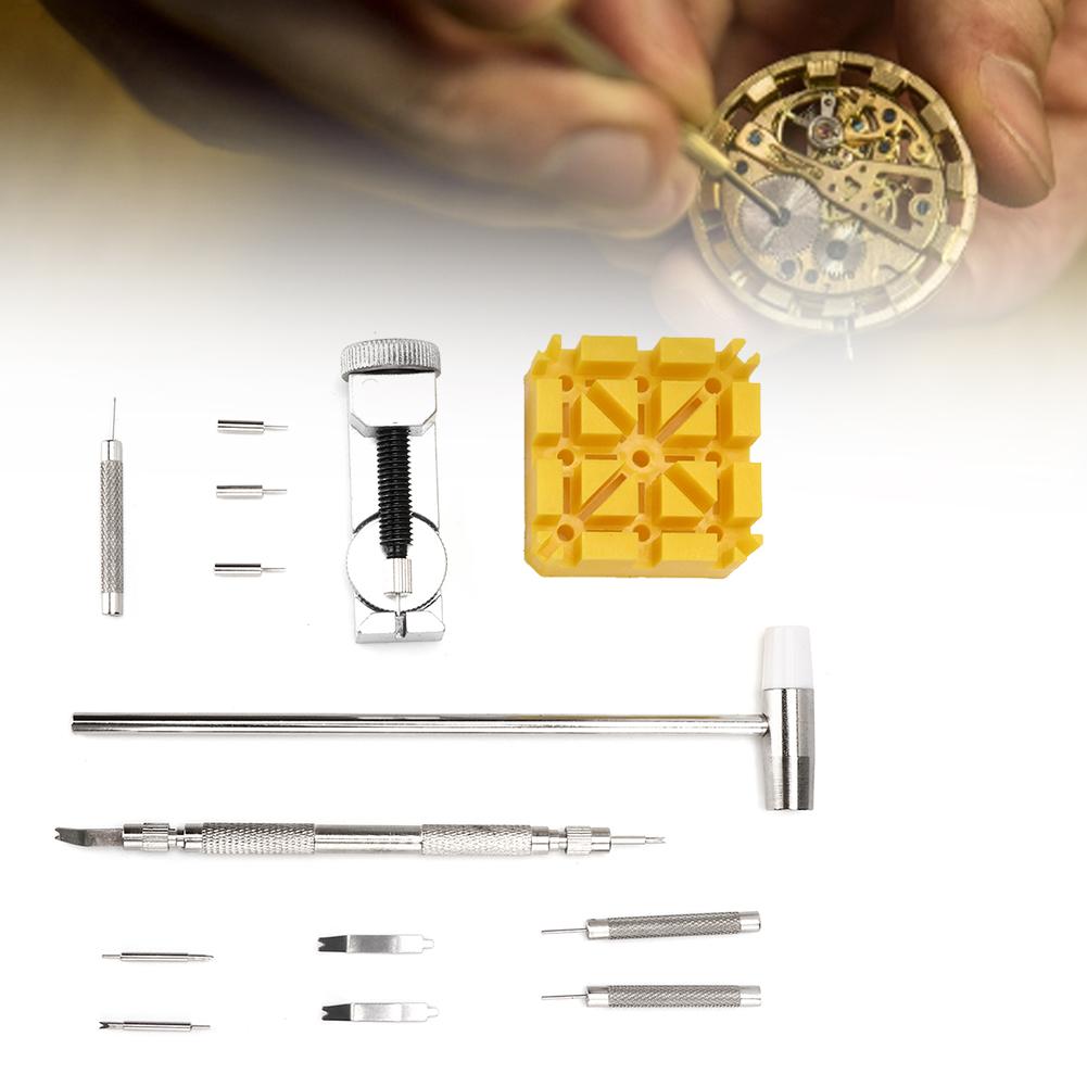 14 stk. verktøysett for klokkereparasjon Klokkehammer Sett med verktøy for fjerning av klokkereim