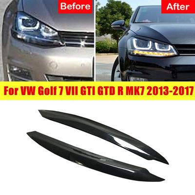 Auto Scheinwerfer Augenbraue Augenlid Abdeckung Trim Für VOLKSWAGEN VW Golf 7 7,5 VII GTD R MK7 MK7.5 2013-2019 Auffällige Aufkleber