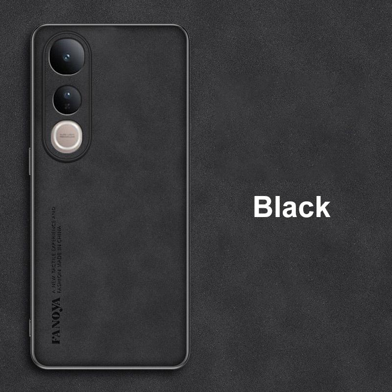 For Vivo V50 Lite Case Luxury PU Leather Phone Case For Vivo V50 Lite 5G Back Cover Matte Silicone Shockproof Full Protection