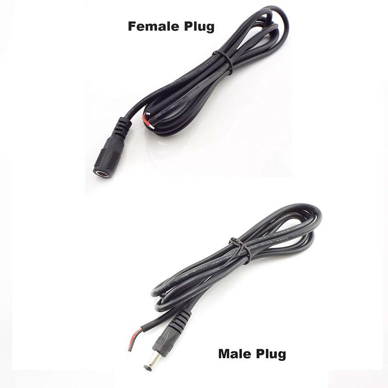 1m DC Male Female Power Supply Pigtail Extend Cable 5.5x2.1mm 20 AWG 5A Jack Cord Connector For CCTV Camera Moniter Solar Panel