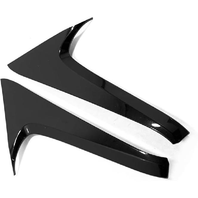 Car Accessories Exterior Rear Spoiler Wing Side Beveled Window Sill Pillar Molding Cover Trim (Glossy Black) Fit for Toyota RAV4 2019 2020 2021 2022