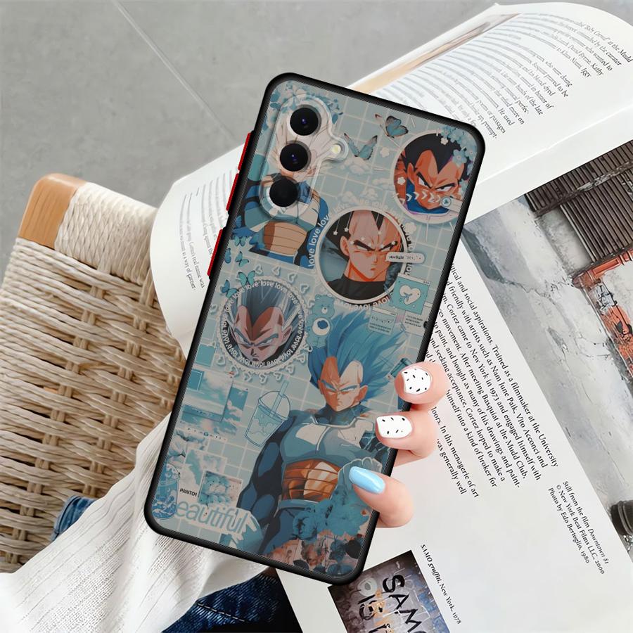 Back Phone Cover Case for Samsung Galaxy A52 A56 A73 A24 A34 A53 A25 A26 A21s A35 A36 A54 A22 Dragon Ball Vegeta Art