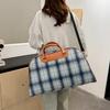 Women's plaid retro new crossbody gym bag crossbody light business trip fashion short distance handbag