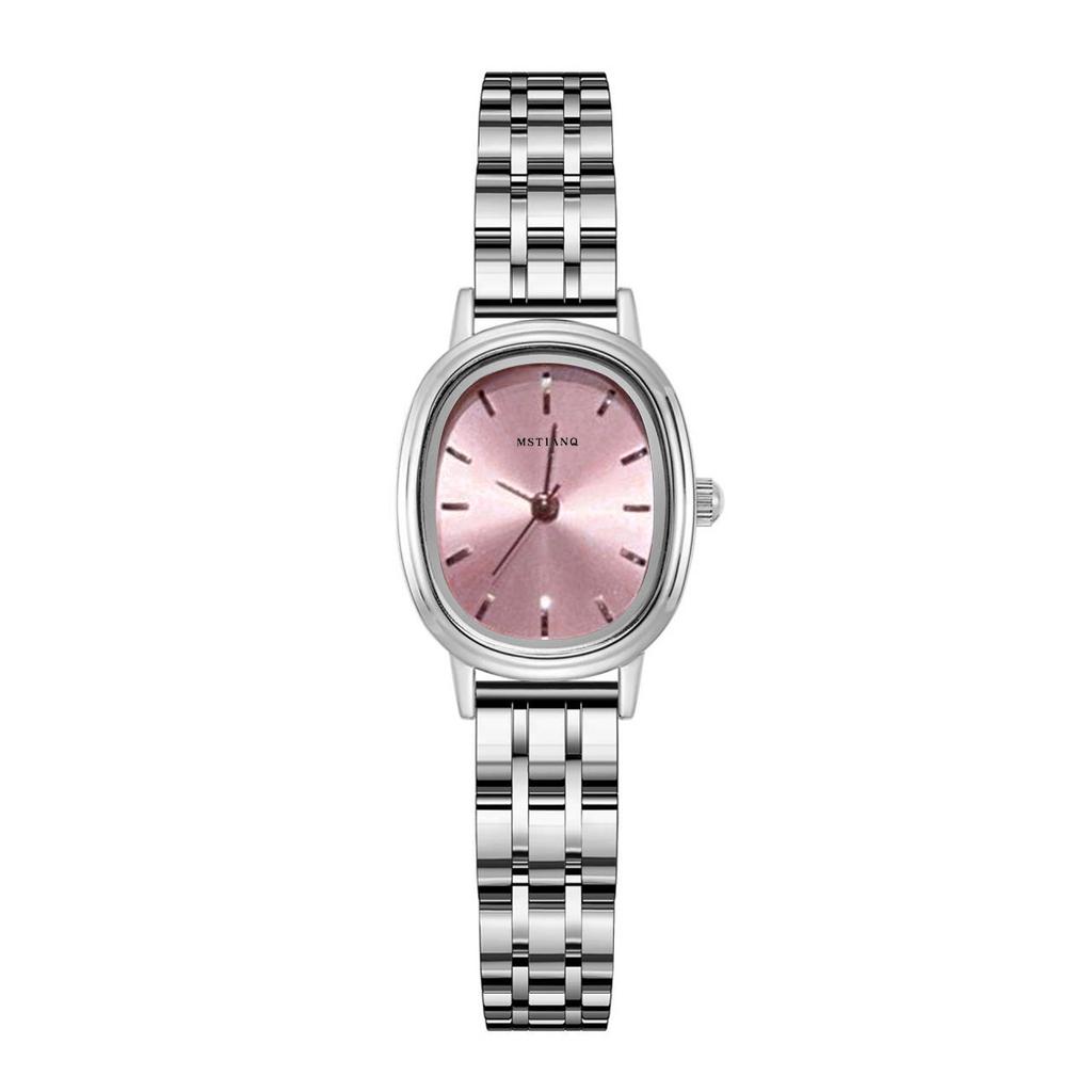 Retro Europäische Und Amerikanische Kleine Zifferblatt Damen Nische Leichter Luxus Damen Studentenstil Einfach Hochwertig Stahlarmband Uhr Damen