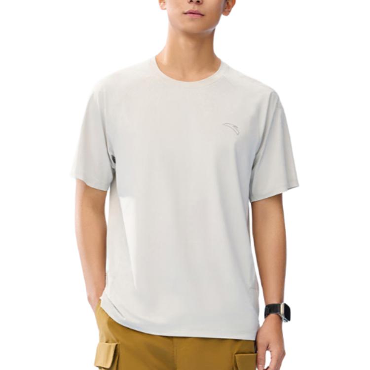 Anta Running Series Round Neck Letter Breathable Versatile Casual Short Sleeve T-Shirt Unisex Tops 952525109-2