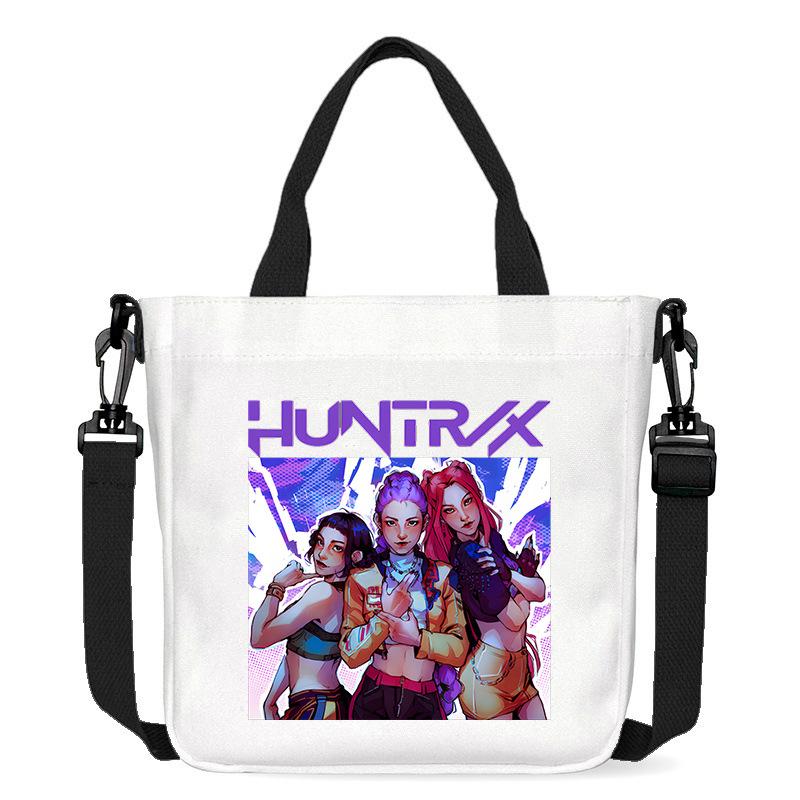 KPop Demon Hunters Theme Women Canvas Shoulder Bag Boys Girls Tote Handbag Anime Fashion Crossbody New Kids Xmas Gifts Kid Friendly Entertaining Fun