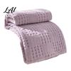 Decorative Textured Throw 3D Waffle Checkered Blanket Solid Color Milk Fleece Plush Lightweight Warm Soft Cozy Cover for Couch Bed Office Naps