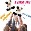 Adorable Smiling Black And White Cow Plush Toy Soft Stuffed Animal Doll Gift