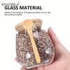 2PCS Jar+Spoon Airtight Glass Storage Jars For Coffee Sugar Tea Salt Candy And Spices Ideal Kitchen Storage For Home Restaurant