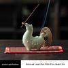 Charming Ceramic Horse Incense Holder: Cute Ornament & Tea Pet for Wealth Attraction