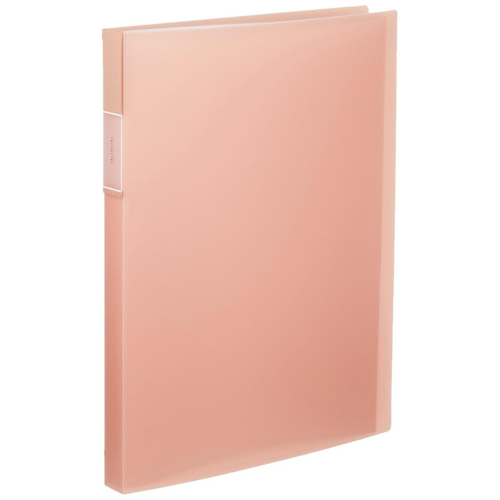 King Jim Clear File Folder, Clear, Favorites, 40-Pocket, A4 Portrait, Pink, FV166TW-P