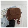 Cute Solid Color Autumn and Winter Single Shoulder Armpit Small Square Bag Fashionable and Foreign Plush Women's Bag