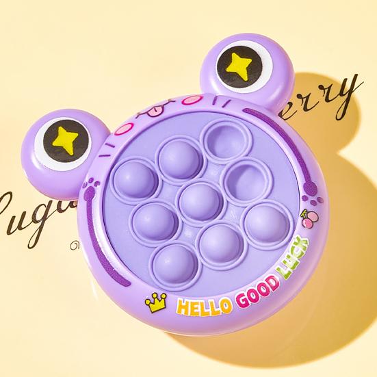 Mini Push Bubble Game Console Stress Relief Bubble Popping Game Machine Keychain Silicone Bubble Squeeze Sensory Fidget Toy