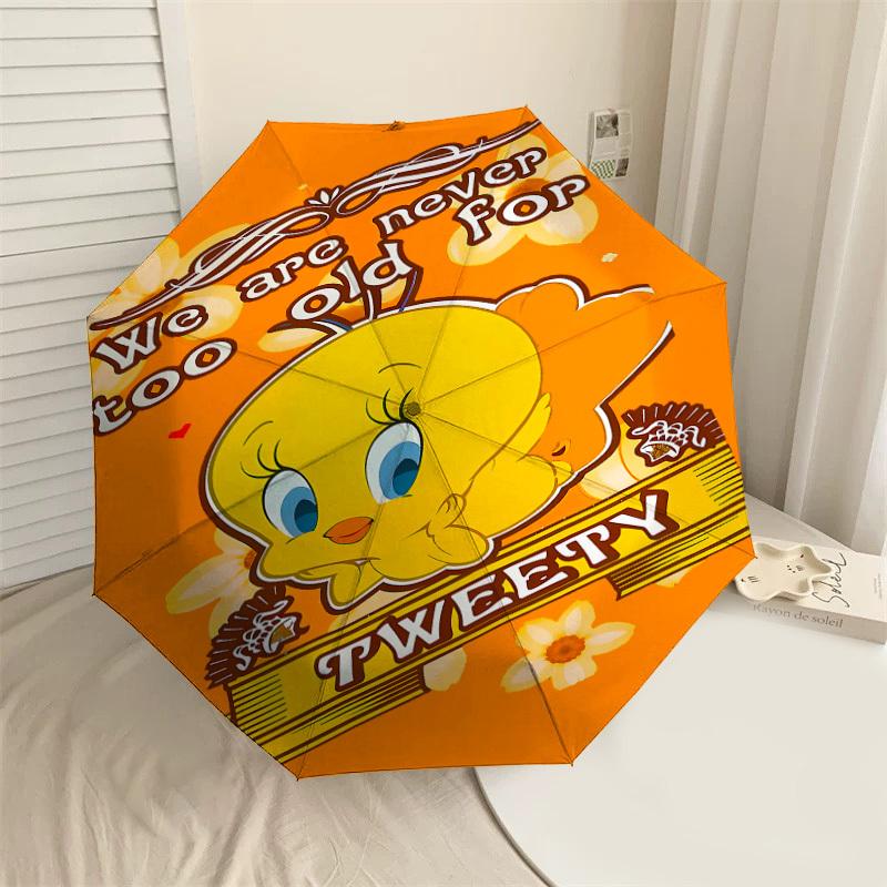 

1PC Warner We are never too old for Tweety Automatic Open/Close Umbrella with Windproof, 82-Rib Sturdy Canopy, Durable Ribs1299A
