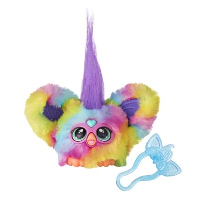 Hasbro Furby Furblets Ravy Mini Friend, 45+ Sounds, Furby Speaks, Electric Plush Toy for Boys and Girls, Ages 6+, Rainbow, F8897, Authentic, New Model
