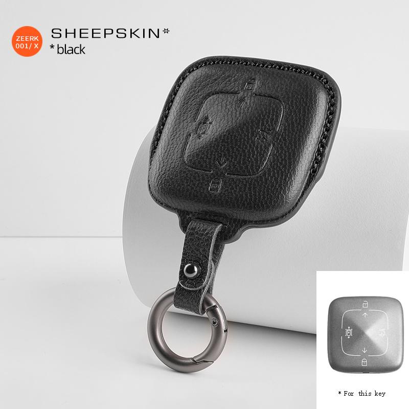 car Key protection shell Sheepskin For For zeeker 001 009 zeeker X intelligent Bluetooth key case Auto keychain accessories