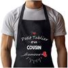 Planetee Black Apron Cousin D'amour| Clothing Protective Blouse for Kitchen Barbecue, Gardening, Household Chores