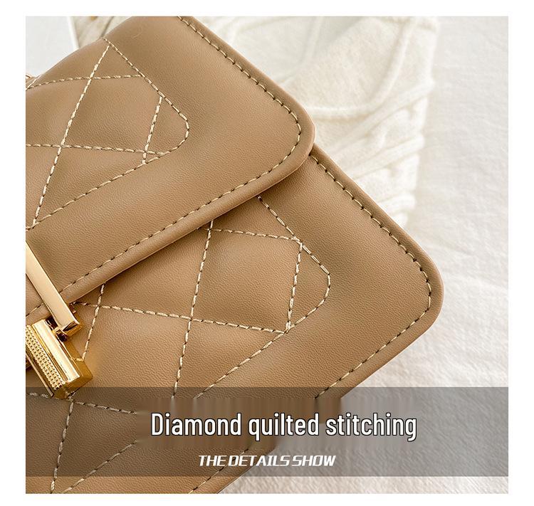 2025 Fashion Diamond Lattice Chain Shoulder Bag: Versatile Korean Crossbody for Commute