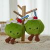 New 16Cm Cute Cartoon Coconut Plush Toy Soft Stuffed Doll With Straw Flower Tiny Legs Bag Pendant Keychain Ideal Gift For Girls