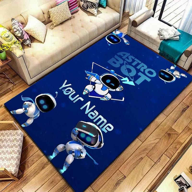 ASTRO BOT Custom Name Carpet Rug for Living Room Bedroom Home Sofa Decoration,Kids Play Non-slip Floor Mat