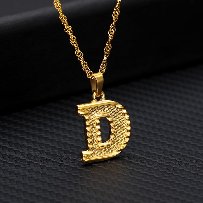 Collier Femme Capital Letter Neckaces For Women Boho Jewelry Stainless Steel Alphabet Initial Necklace Best Friend Gift
