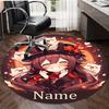 Personalized Genshin Impact Round Chair Office Rug - Perfect for Mat, Office Chair & More - Ideal Gift for Birthdays and Holidays