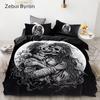Luxury Bedding Sets 3D Custom,Duvet Cover Set Queen/King,Quilt/Blanket Cover Set,3 PCS Bed Se,halloween Skull  Bed Linen