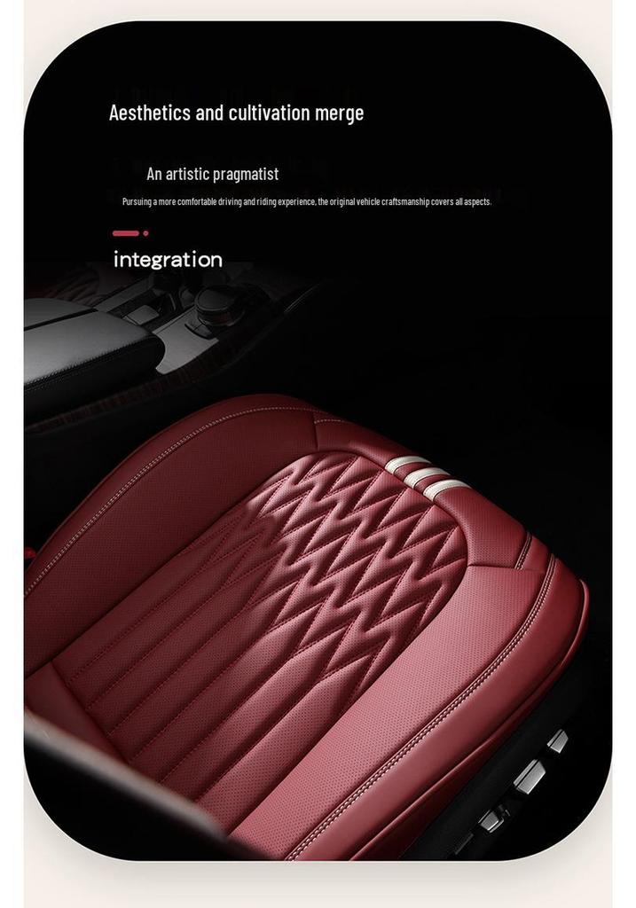 Universal Leather Car Seat Cover: Easy-to-Clean, Four Seasons Use