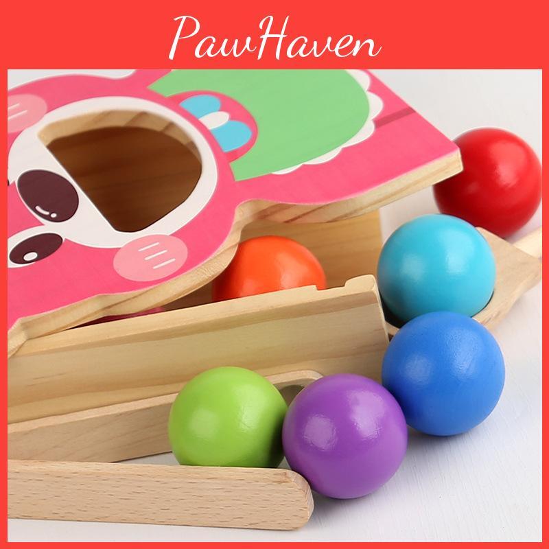 Wooden Lotso Bead Feeding Game Educational Toy For Kids Enhancement Cognitive