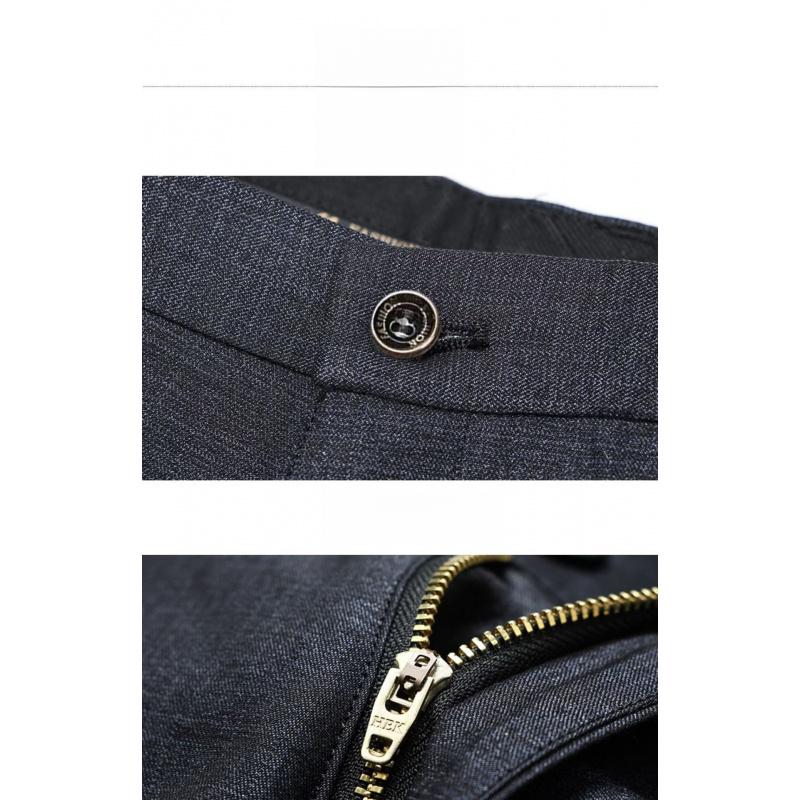 Pantaloni da Uomo Eleganti con Effetto Fluido Pantaloni Casual Formali Taglio Dritto Primavera-Estate Elasticizzati Adatti a Papà di Mezza Età
