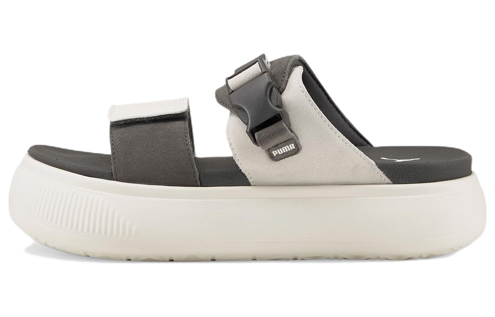 PUMA Suede Mayu Sandal Marshmallow Dark Shadow Women s 383380-01 39