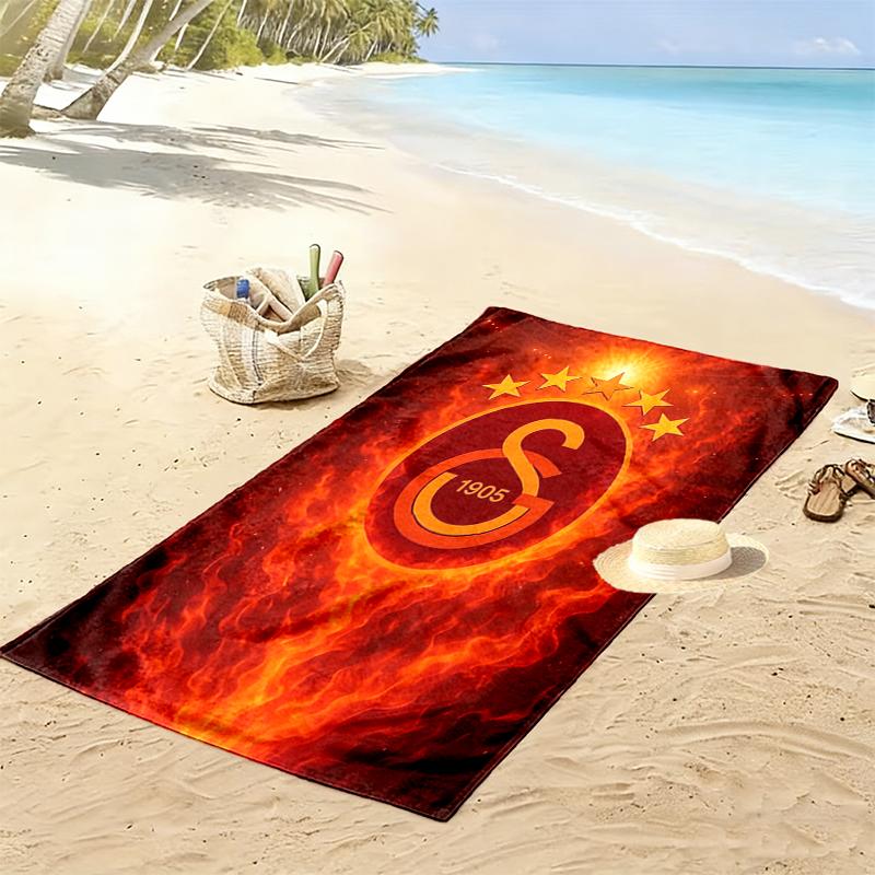 Galatasaray SK Beach Towel Suitable for Various Scenarios Such As Kitchen, Bathroom and Beach Swimming