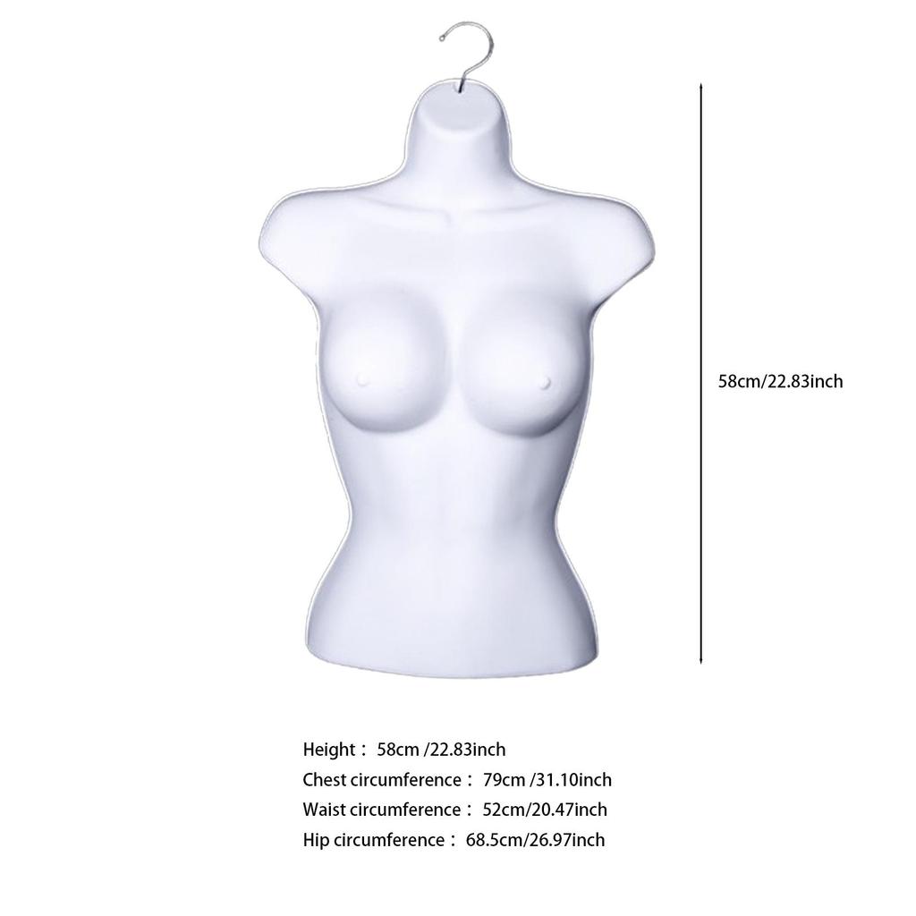 Hanging Form with Hook,Body Torso Women Dress Form,Swimsuit Big Chest Model Pajamas Display Stand Hollow Back Mannequin Torso