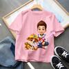 New PAW Patrol Children's Cotton Short-Sleeved Boys' Sports Shirt Girls' Casual Top Cartoon Print Summer T-Shirt Cartoon Print