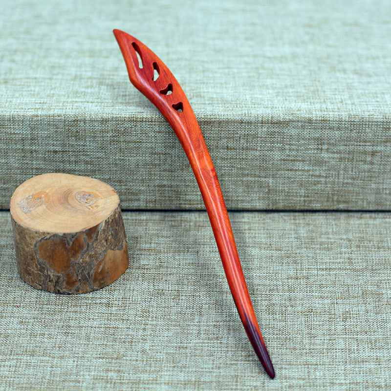 Hair Clasp Girls New Handmade Classical Hairpin Wholesale Updo Red Sandalwood Rosewood Hairpin Ladies Red Sandal Wood