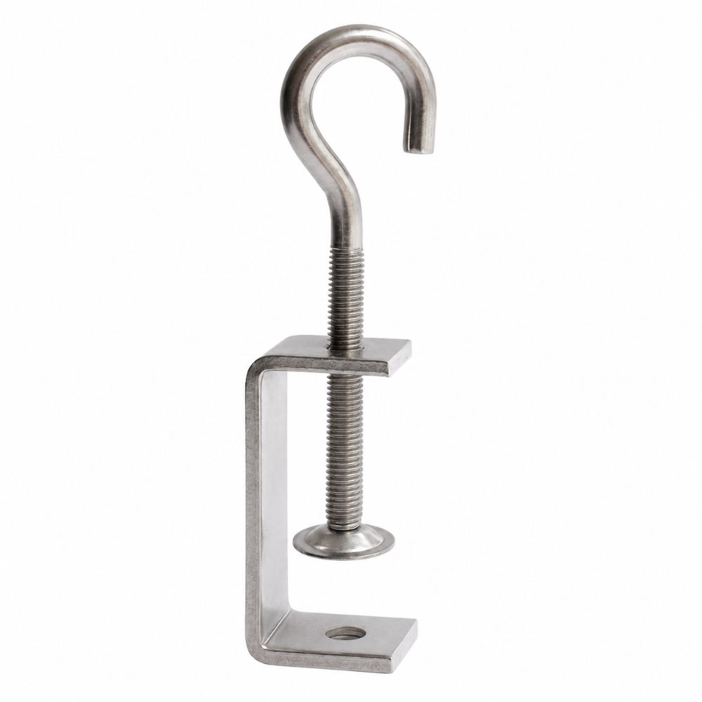 304 Stainless Steel C-clamp Pull Ring Fixed Holder Clip Square Clamp  Hardware Fasteners