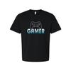 Grafisches Unisex-T-Shirt für Gamer mit Controller-Umriss