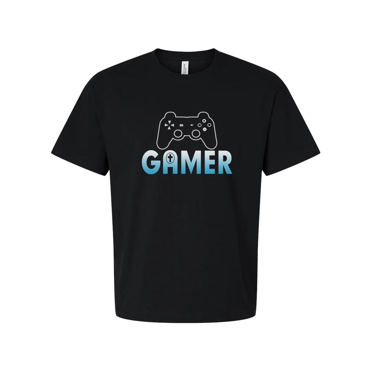 

Gamer Graphic Unisex Tee With Controller Outline S