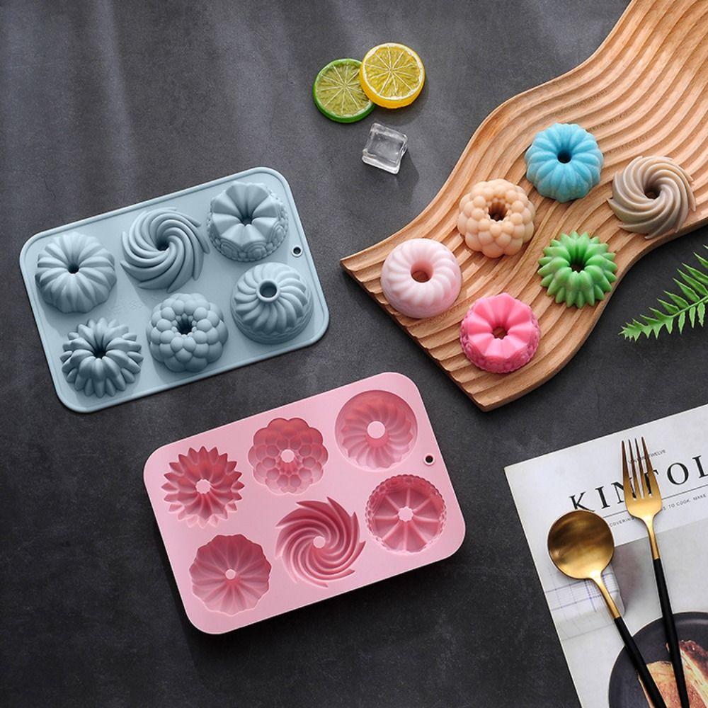 6-Cavity Mini Cake Pans Silicone Cake Molds New Chocolate Mold  for Gummy Making